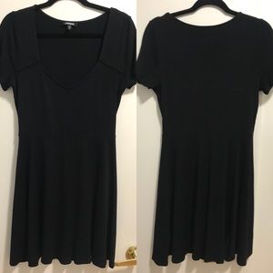 Ribbed Black Dress